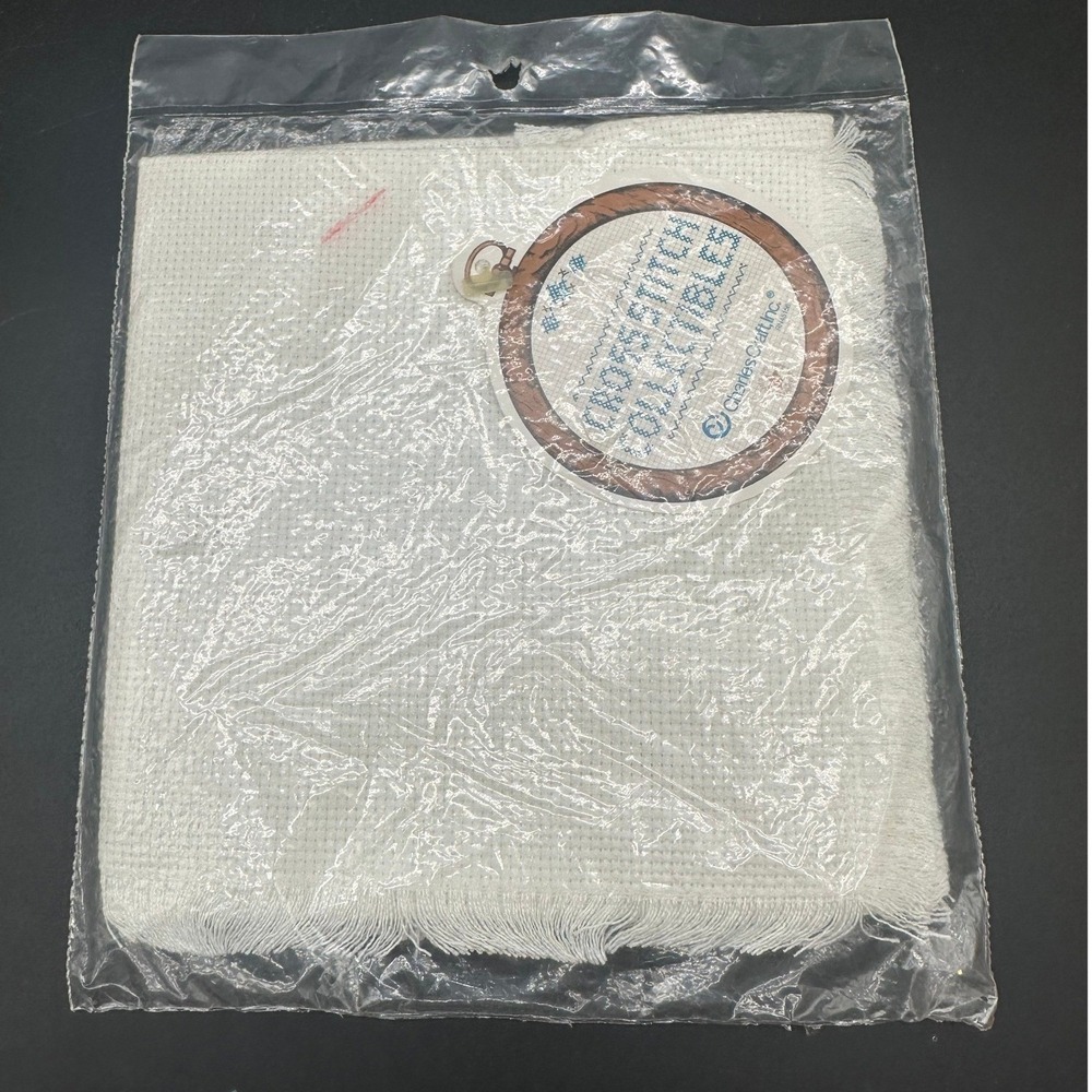 Charles Craft Cross Stitch Collectibles White Aida Cloth Needlework Fabric